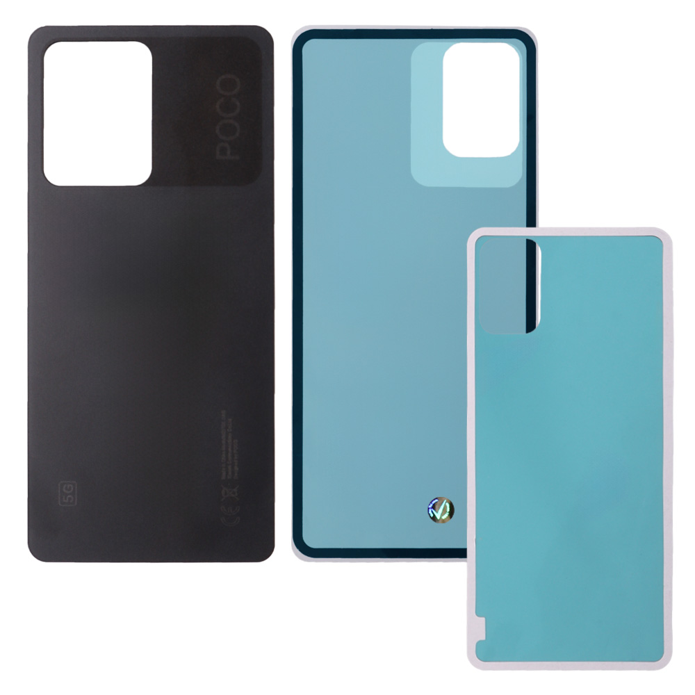 XIAOMI POCO X5 PRO 5G BATTERY COVER + ΑΥΤΟΚΟΛΛΗΤΗ ΤΑΙΝΙΑ ΑΔΙΑΒΡΟΧΟΠΟΙΗΣΗΣ BLACK 3P OR