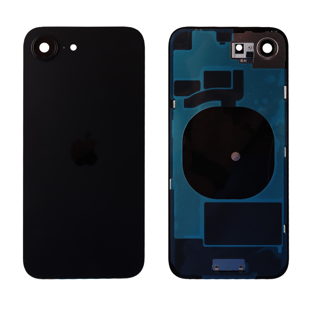 FOR IPHONE 16E BATTERY COVER+ CAMERA LENS+ METAL PLATE+ ΑΥΤΟΚΟΛΛΗΤΗ ΤΑΙΝΙΑ ΑΔΙΑΒΡΟΧΟΠΟΙΗΣΗΣ BLACK 3P OR