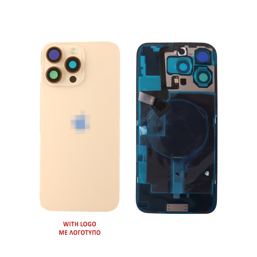 FOR IPHONE 16 PRO BATTERY COVER + CAMERA LENS + METAL PLATE + FLASHLIGHT + CHARGING FLEX + NFC TITANIUM DESERT