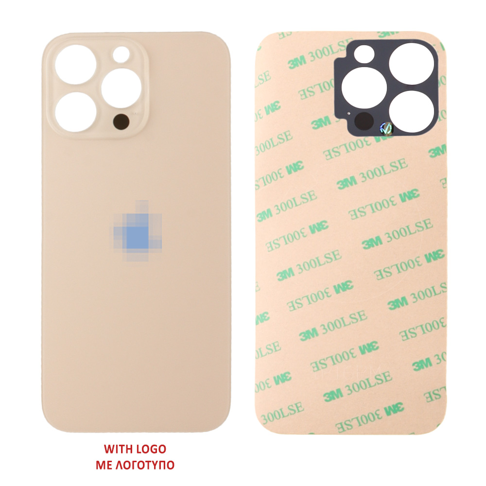 FOR IPHONE 16 PRO MAX BATTERY COVER + ΑΥΤΟΚΟΛΛΗΤΗ ΤΑΙΝΙΑ ΑΔΙΑΒΡΟΧΟΠΟΙΗΣΗΣ TITANIUM DESERT
