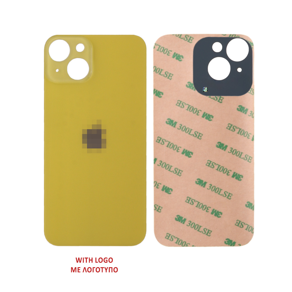 FOR IPHONE 14 BATTERY COVER + ΑΥΤΟΚΟΛΛΗΤΗ ΤΑΙΝΙΑ ΑΔΙΑΒΡΟΧΟΠΟΙΗΣΗΣ YELLOW