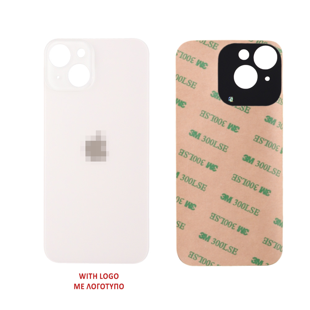 FOR IPHONE 14 BATTERY COVER + ΑΥΤΟΚΟΛΛΗΤΗ ΤΑΙΝΙΑ ΑΔΙΑΒΡΟΧΟΠΟΙΗΣΗΣ SILVER