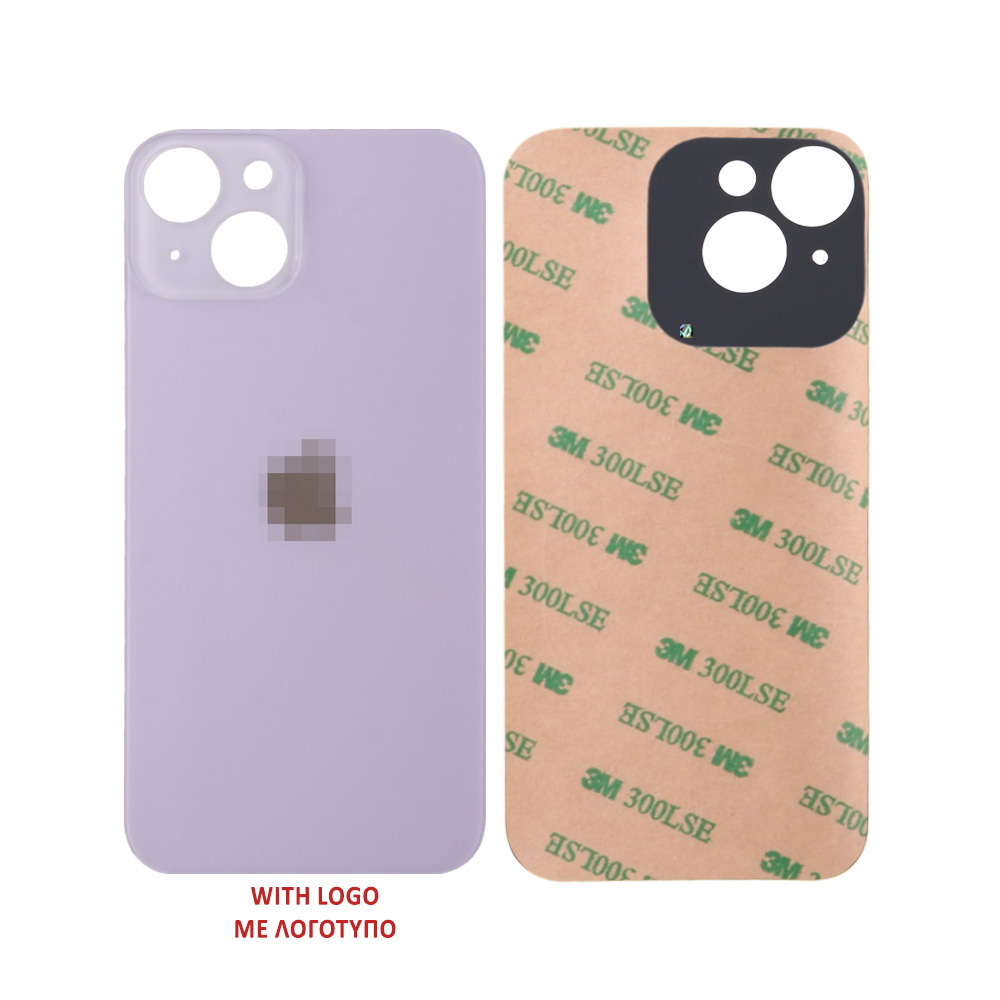 FOR IPHONE 14 BATTERY COVER + ΑΥΤΟΚΟΛΛΗΤΗ ΤΑΙΝΙΑ ΑΔΙΑΒΡΟΧΟΠΟΙΗΣΗΣ PURPLE
