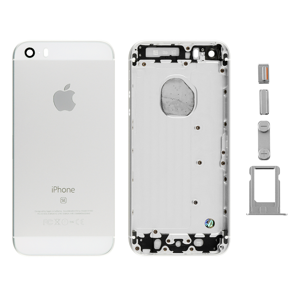 FOR IPHONE SE BATTERY COVER SPACE GREY WHITE + SIDE KEYS + SIM HOLDER