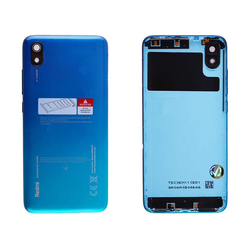 XIAOMI REDMI 7A BATTERY COVER + CAMERA/FLASH LENS + SIDE KEYS BLUE ORIGINAL SERVICE PACK