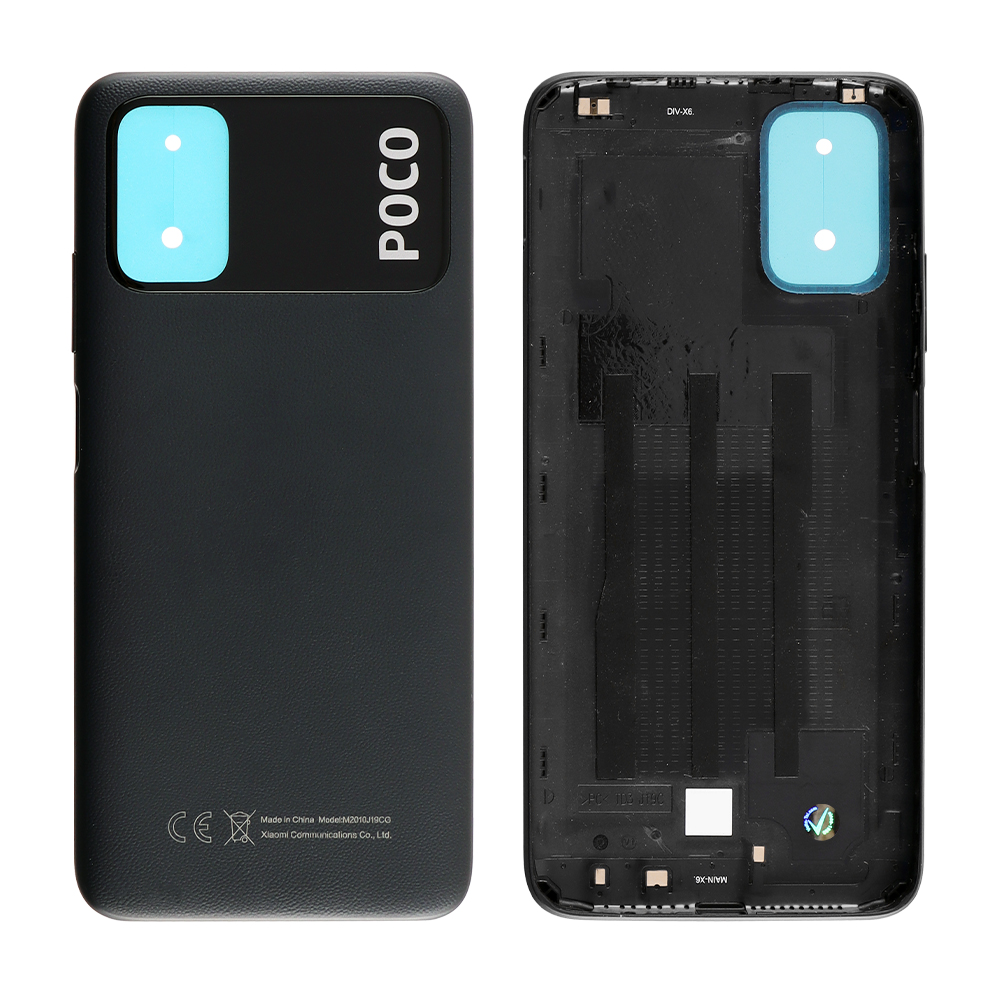 XIAOMI POCO M3 BATTERY COVER BLACK 55050000L39X ORIGINAL SERVICE PACK