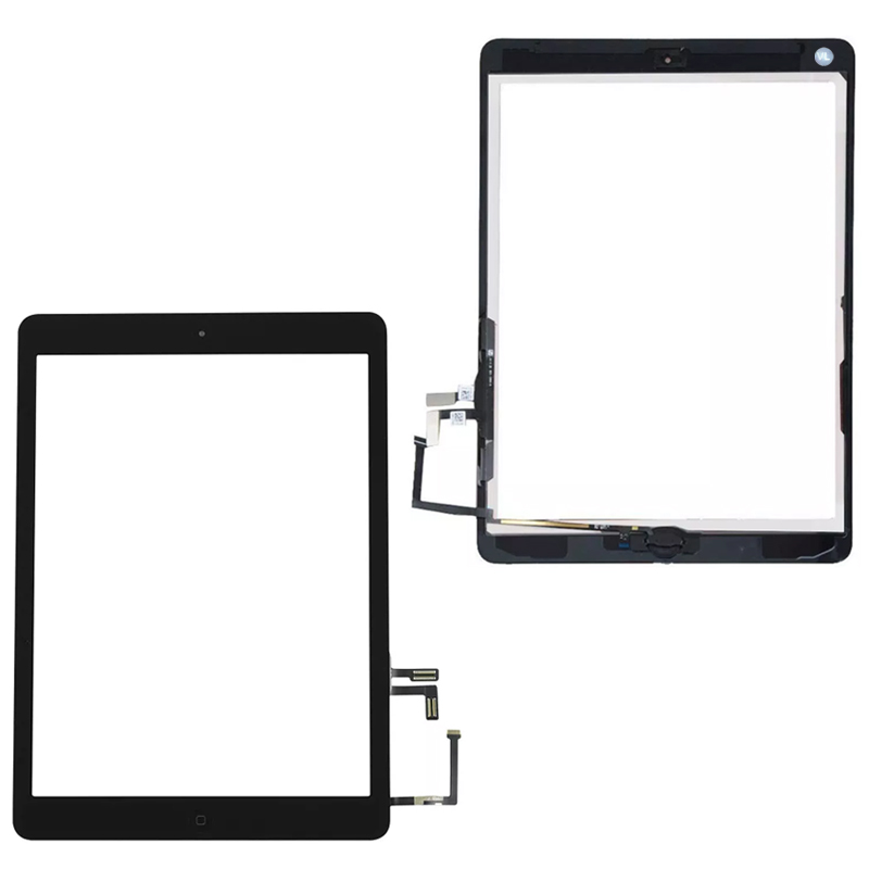 IPAD 5/AIR A1474/A1475/A1476 TOUCH SCREEN+LENS +HOME BUTTON BLACK 3P OR