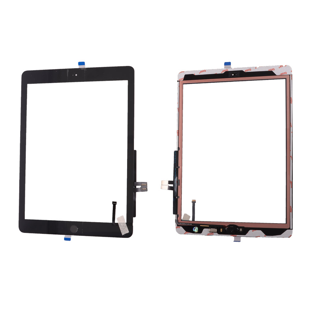 IPAD 9.7 2018 A1893/A1954 TOUCH SCREEN+LENS + HOME BUTTON FLEX BLACK REF. OR