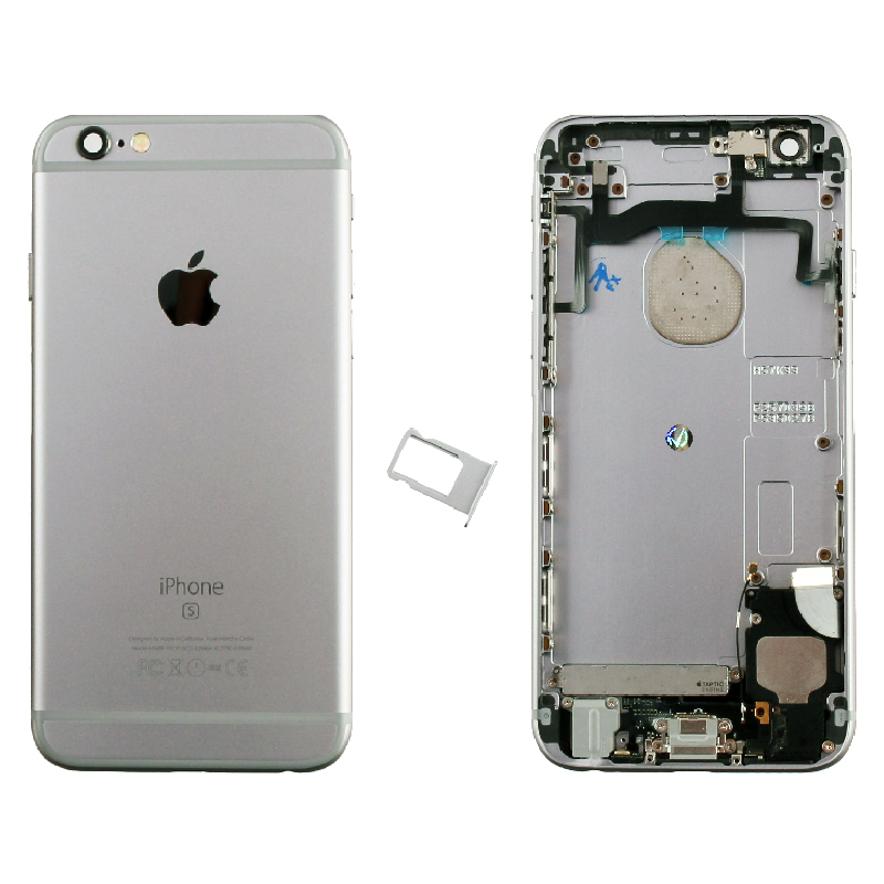 FOR IPHONE 6S BATTERY COVER GREY + FLEX COMPLETE + SIDE KEYS + SIM HOLDER 3P OR