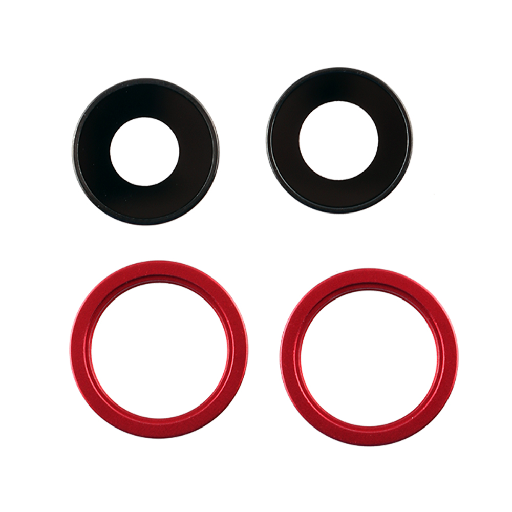 IPHONE 13/13 MINI CAMERA LENS + RINGS SET 2 PCS RED 3P OR