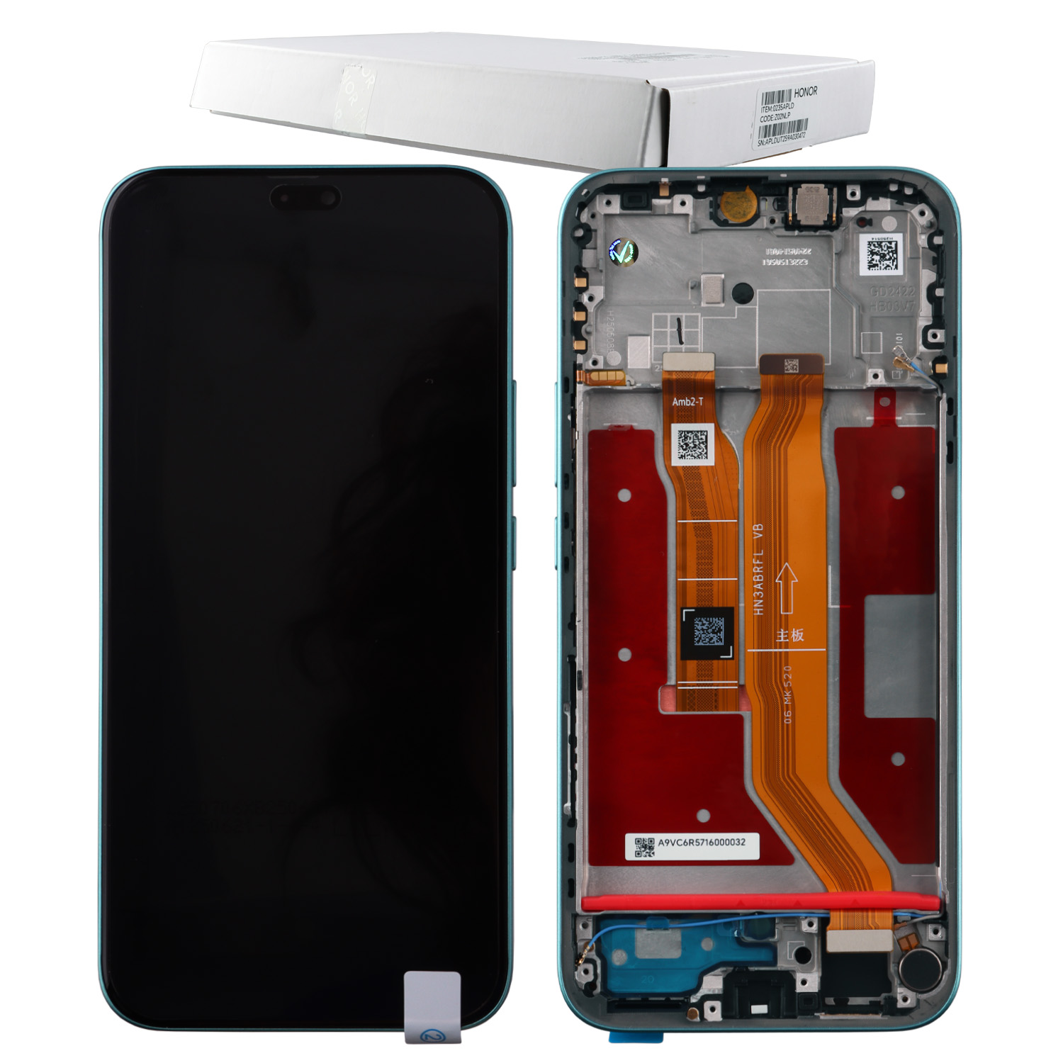 HONOR 400 LITE 5G ΟΘΟΝΗ AMOLED + TOUCH SCREEN + LENS + FRAME 0235ANTH GREEN ORIGINAL SERVICE PACK