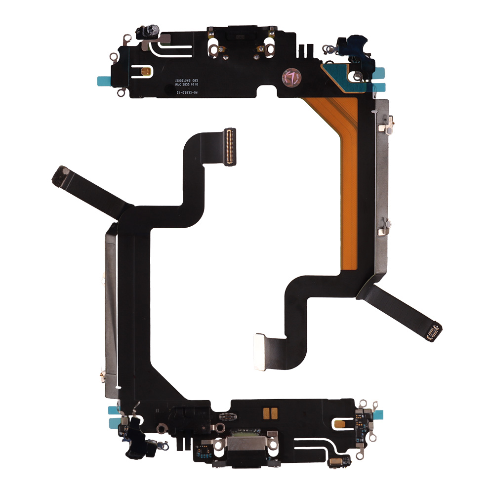 IPHONE 14 PRO MAX (LIGHTNING) ΚΑΛΩΔΙΟ FLEX ΚΟΝΕΚΤΟΡΑ ΦΟΡΤΙΣΗΣ-HANDS FREE-ΜΙΚΡΟΦΩΝΟ BLACK 3P OR
