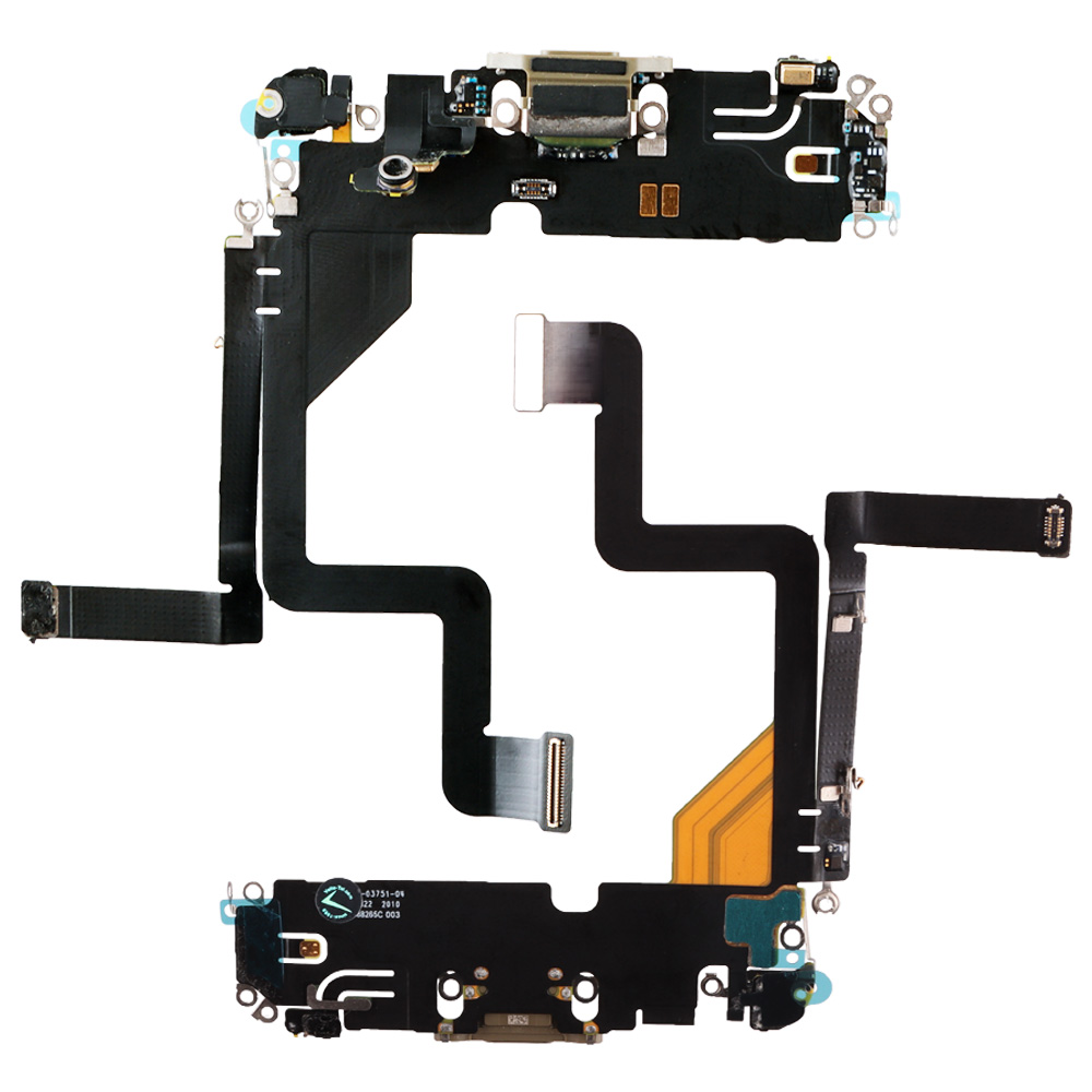 IPHONE 14 PRO (LIGHTNING) ΚΑΛΩΔΙΟ FLEX ΚΟΝΕΚΤΟΡΑ ΦΟΡΤΙΣΗΣ + AUDIO PORT + ΜΙΚΡΟΦΩΝΟ TITANIUM GOLD 3P OR
