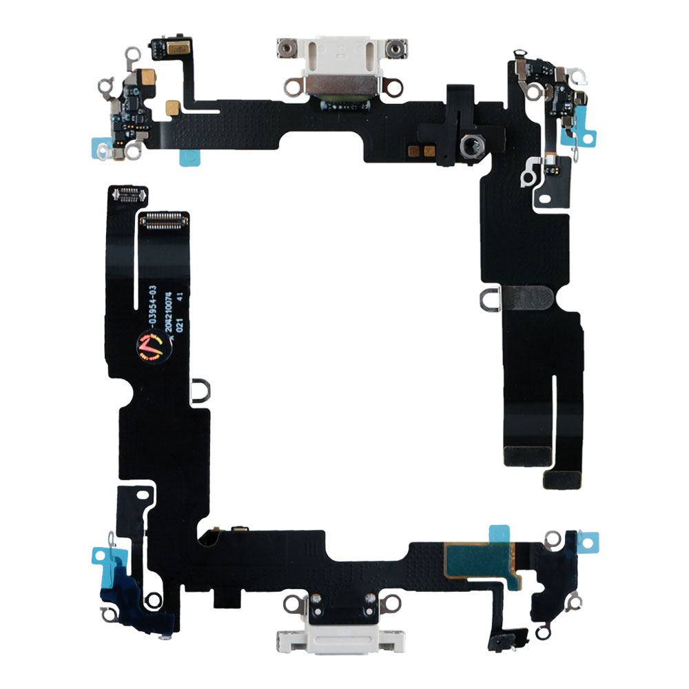 IPHONE 14 PLUS (LIGHTNING) ΚΑΛΩΔΙΟ FLEX ΚΟΝΕΚΤΟΡΑ ΦΟΡΤΙΣΗΣ + AUDIO PORT + ΜΙΚΡΟΦΩΝΟ TITANIUM SILVER 3P OR
