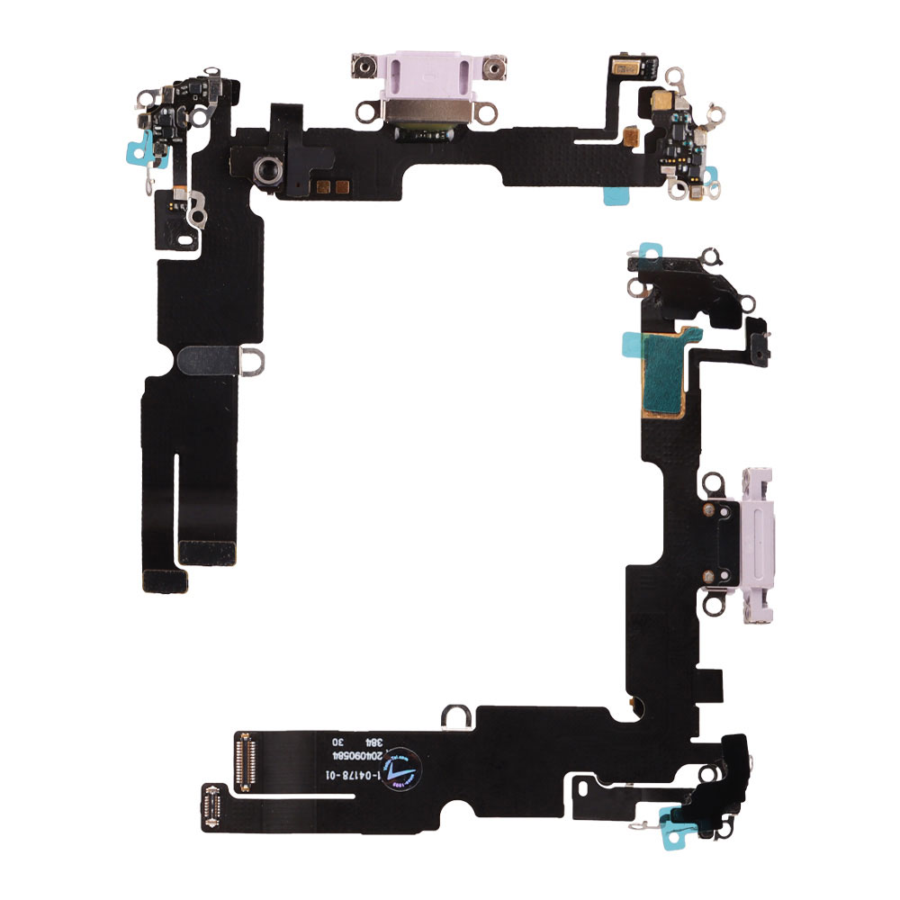 IPHONE 14 PLUS (LIGHTNING) ΚΑΛΩΔΙΟ FLEX ΚΟΝΕΚΤΟΡΑ ΦΟΡΤΙΣΗΣ + AUDIO PORT + ΜΙΚΡΟΦΩΝΟ TITANIUM PURPLE 3P OR