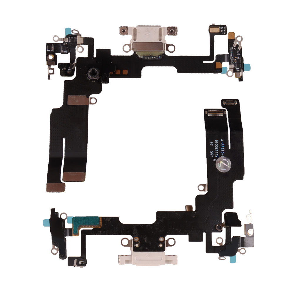 IPHONE 14 (LIGHTNING) ΚΑΛΩΔΙΟ FLEX ΚΟΝΕΚΤΟΡΑ ΦΟΡΤΙΣΗΣ + AUDIO PORT + ΜΙΚΡΟΦΩΝΟ WHITE 3P OR