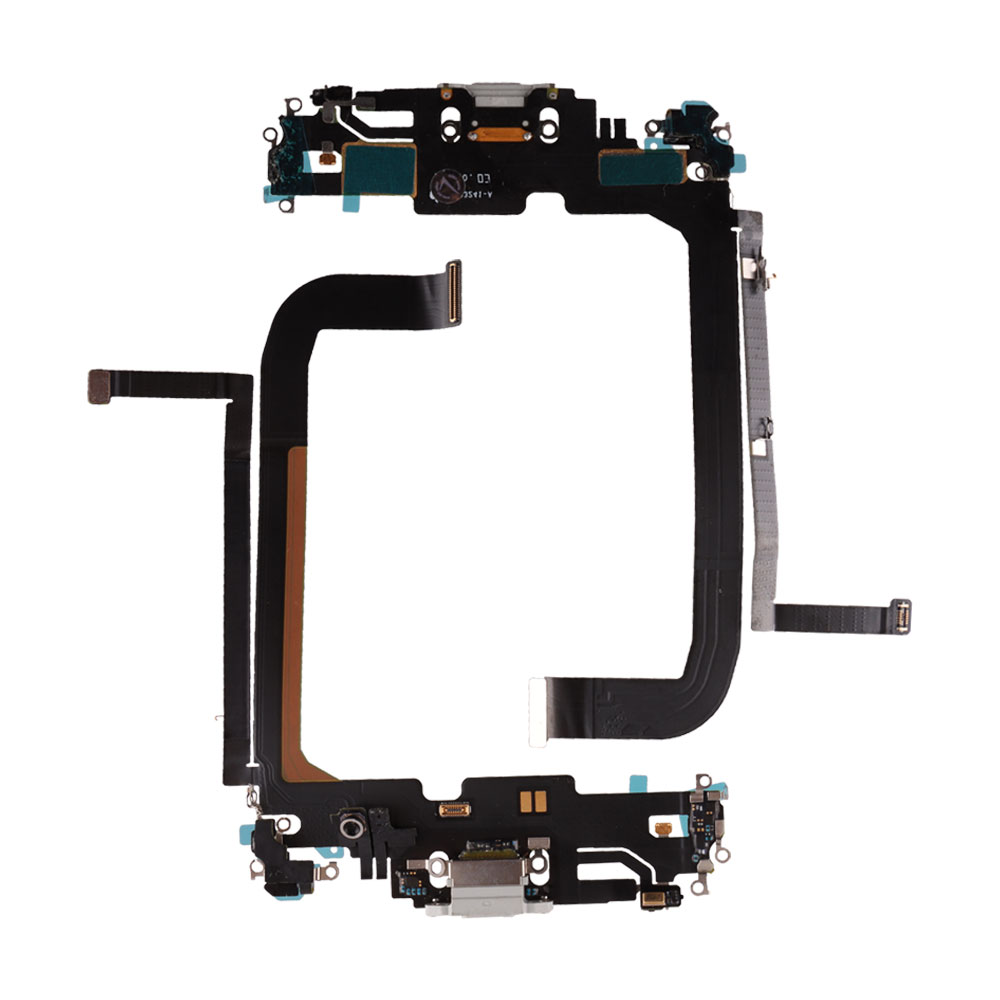 IPHONE 13 PRO MAX (LIGHTNING) ΚΑΛΩΔΙΟ FLEX ΚΟΝΕΚΤΟΡΑ ΦΟΡΤΙΣΗΣ + AUDIO PORT SILVER 3P OR