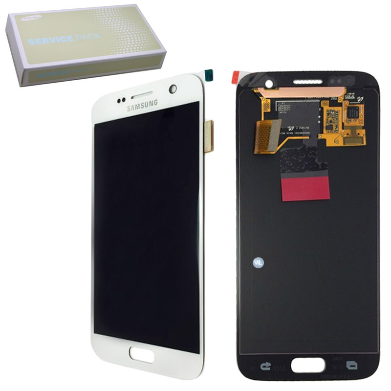 SAMSUNG S7 G930F ΟΘΟΝΗ+TOUCH SCREEN+LENS GH97-18523D WHITE ORIGINAL SERVICE PACK