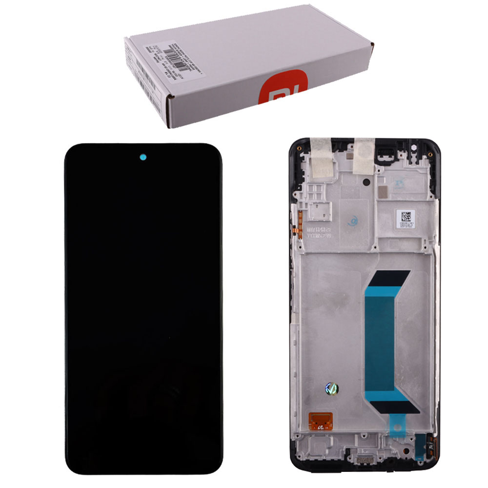 XIAOMI REDMI NOTE 12 5G/POCO X5 5G ΟΘΟΝΗ IPS + TOUCH SCREEN + LENS + FRAME 560001M17P00 BLACK ORIGINAL SERVICE PACK