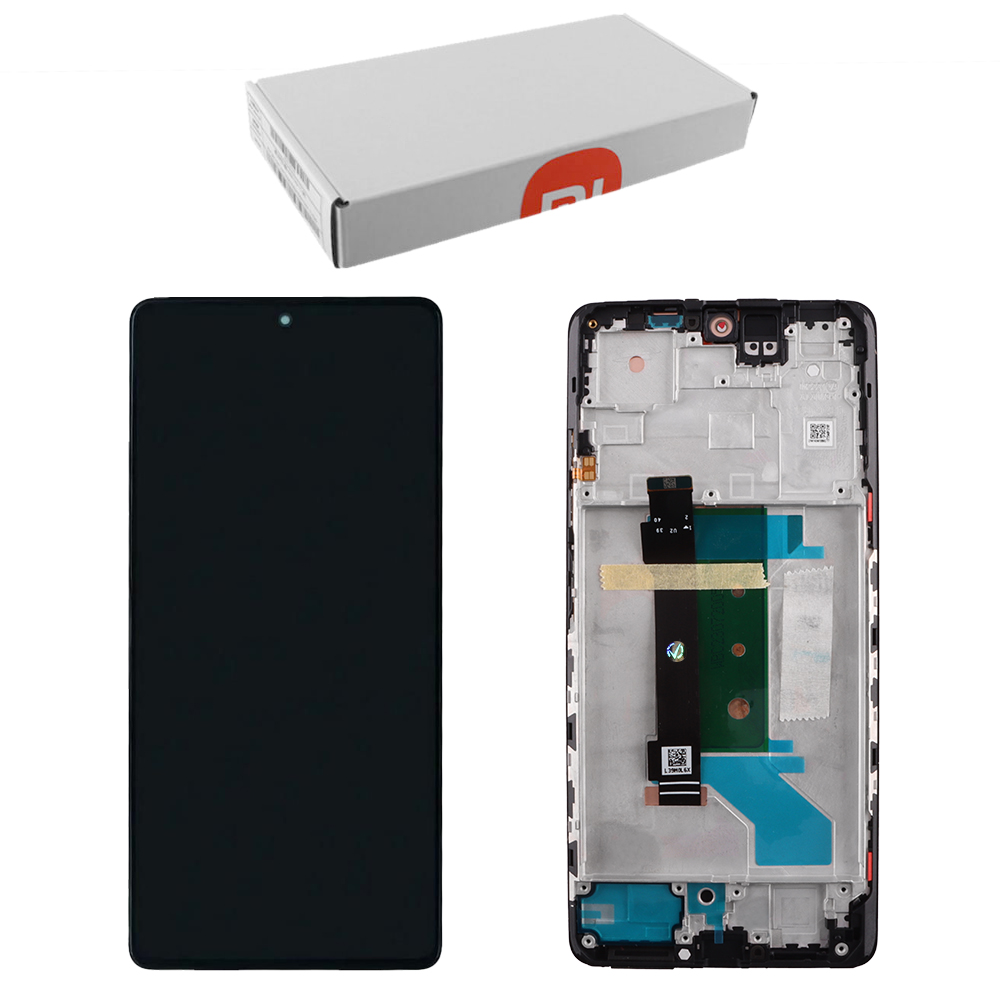 XIAOMI REDMI NOTE 12 PRO PLUS 5G ΟΘΟΝΗ OLED + TOUCH SCREEN + LENS + FRAME 560001M16U00 BLACK ORIGINAL SERVICE PACK