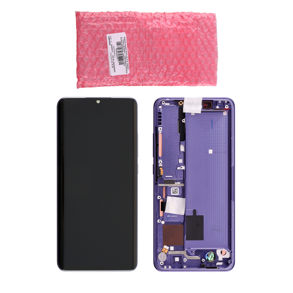 XIAOMI MI NOTE 10 LITE ΟΘΟΝΗ AMOLED + TOUCH SCREEN + LENS + FRAME 5600020F4L00 PURPLE ORIGINAL SERVICE PACK