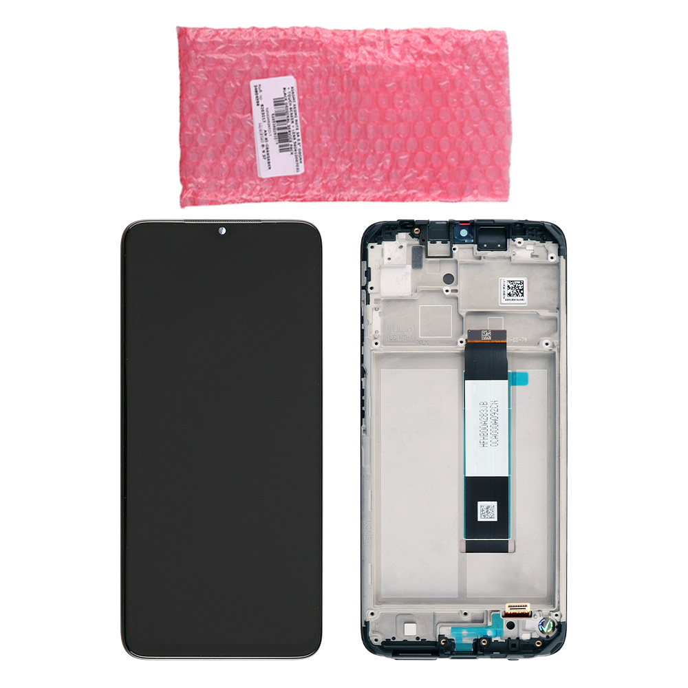 XIAOMI POCO M3/REDMI 9T ΟΘΟΝΗ IPS + TOUCH SCREEN + LENS + FRAME 560002J19C00 BLACK ORIGINAL SERVICE PACK
