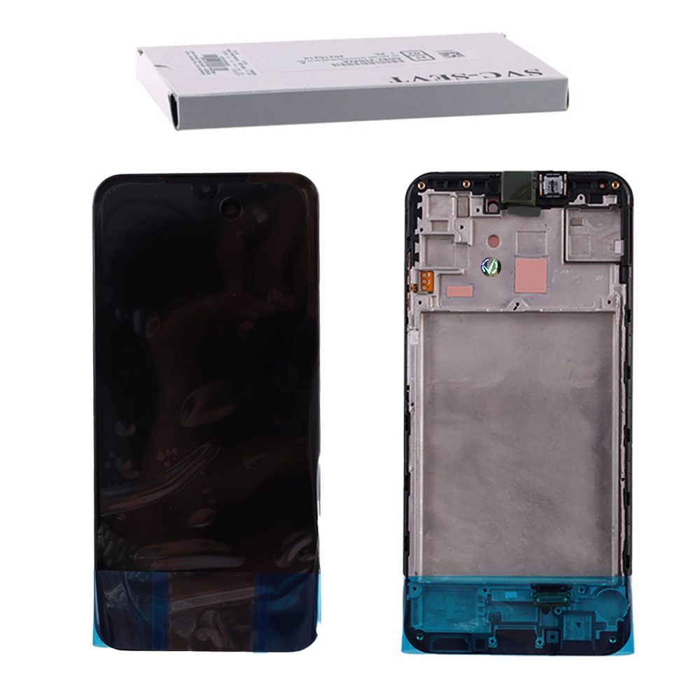 SAMSUNG A15 4G A155/A156 5G A156 ΟΘΟΝΗ AMOLED+ TOUCH SCREEN + FRAME GH82-33637A BLACK ORIGINAL SERVICE PACK