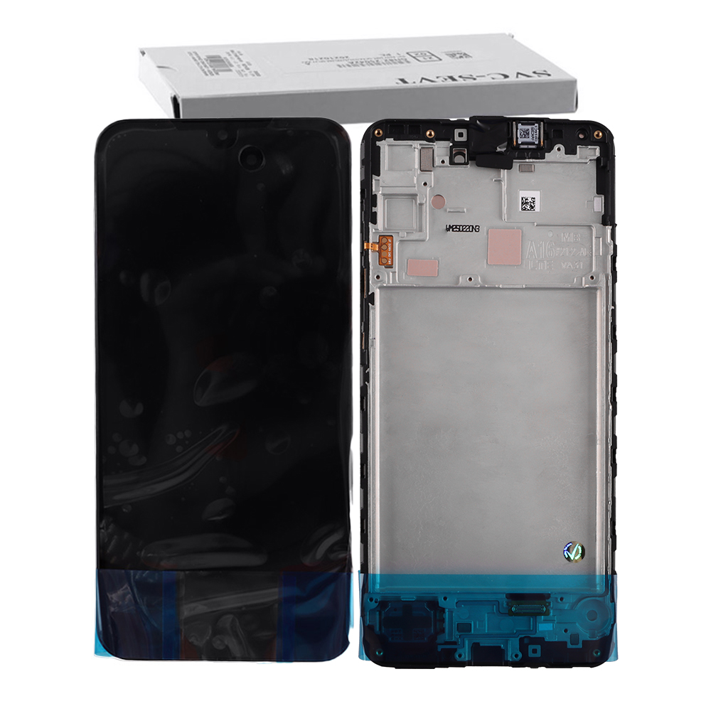 SAMSUNG A16 4G A165 ΟΘΟΝΗ AMOLED + TOUCH SCREEN + FRAME GH82-36253A BLACK ORIGINAL SERVICE PACK