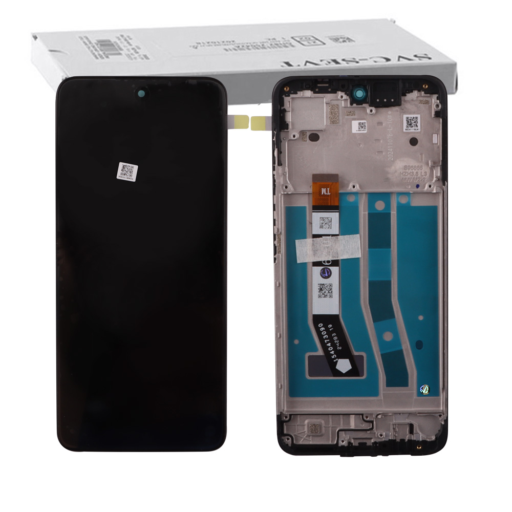 MOTOROLA MOTO G54/ G54 POWER ΟΘΟΝΗ IPS + TOUCH SCREEN + LENS + FRAME 5D68C23304 BLACK ORIGINAL SERVICE PACK