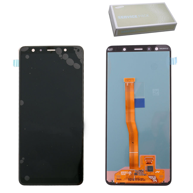 SAMSUNG A7 2018 A750 ΟΘΟΝΗ+TOUCH SCREEN + LENS GH96-12078A BLACK ORIGINAL SERVICE PACK