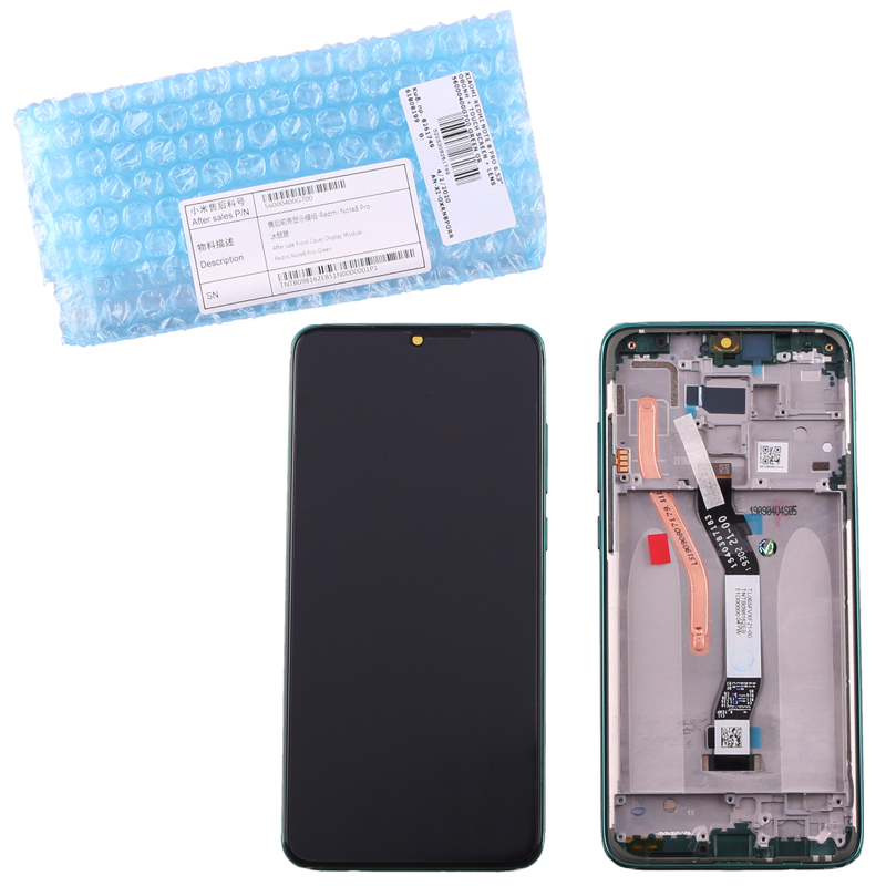 XIAOMI REDMI NOTE 8 PRO ΟΘΟΝΗ IPS + TOUCH SCREEN + LENS + FRAME 56000400G700 GREEN ORIGINAL SERVICE PACK