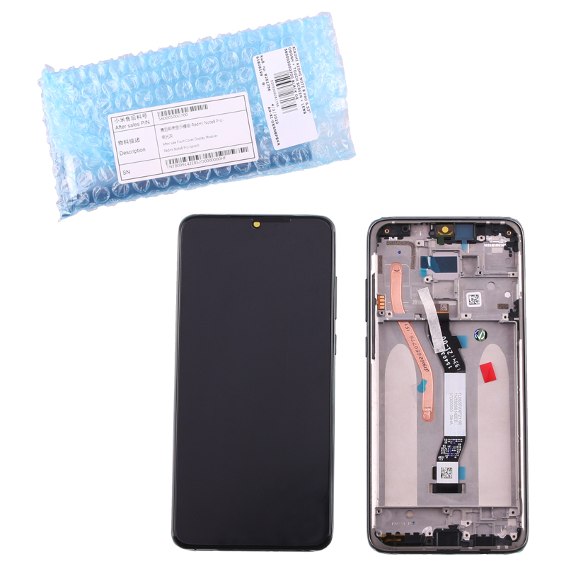 XIAOMI REDMI NOTE 8 PRO ΟΘΟΝΗ + TOUCH SCREEN + LENS + FRAME 56000500G700 BLACK ORIGINAL SERVICE PACK