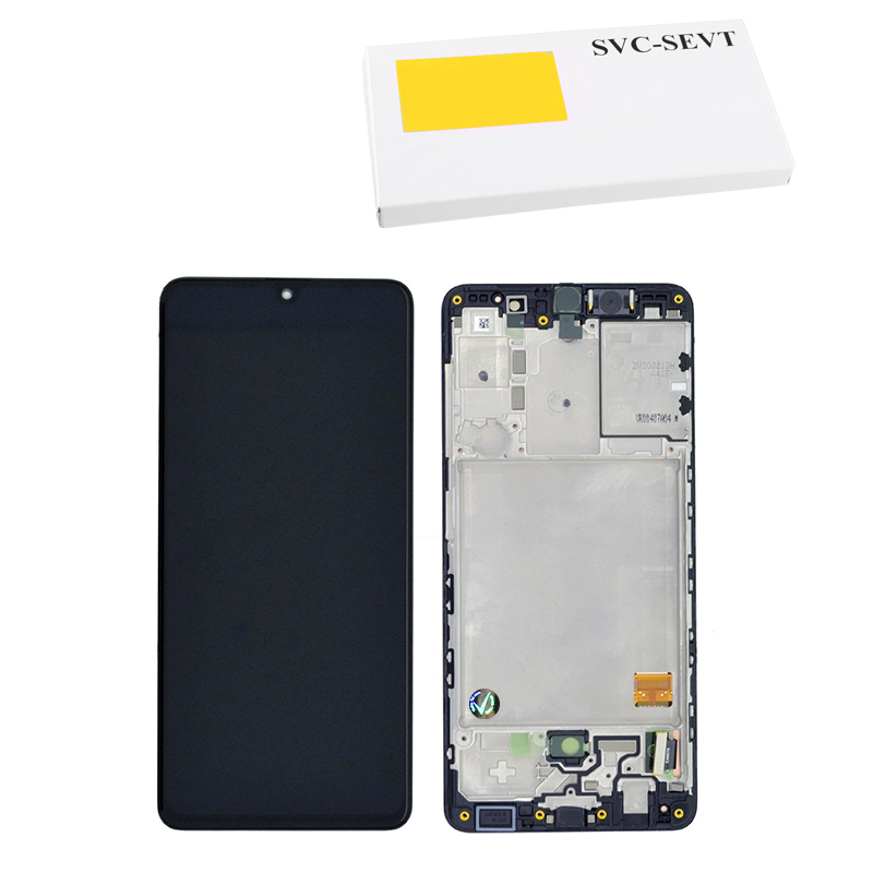 SAMSUNG A41 A415 ΟΘΟΝΗ AMOLED +TOUCH SCREEN + LENS + FRAME GH82-22860A BLACK ORIGINAL SERVICE PACK