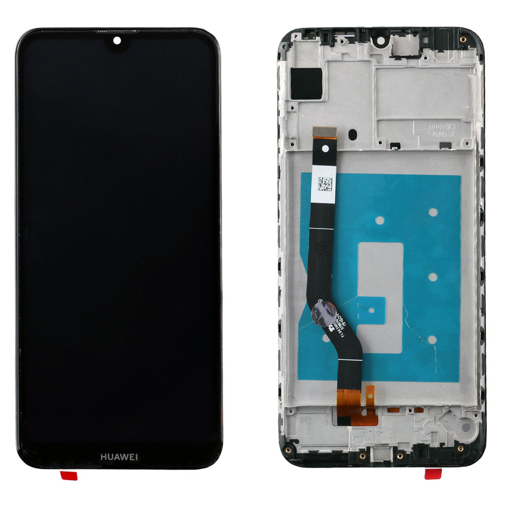 HUAWEI Y7 2019/Y7 PRIME 2019 ΟΘΟΝΗ + TOUCH SCREEN + LENS + FRAME BLACK 3P OR