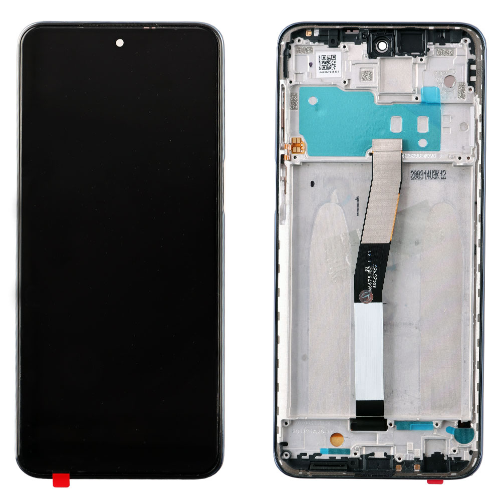 XIAOMI REDMI NOTE 9 PRO/NOTE 9 PRO MAX/NOTE 9S ΟΘΟΝΗ + TOUCH SCREEN + LENS + FRAME GREY 3P OR