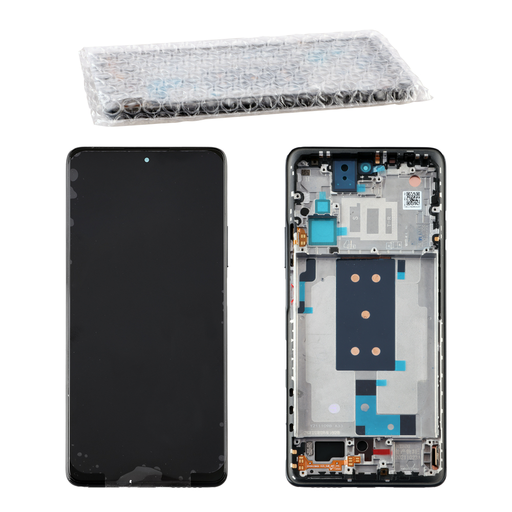 XIAOMI 11T 5G/11T PRO 5G ΟΘΟΝΗ + TOUCH SCREEN + LENS + FRAME GREY 3P OR