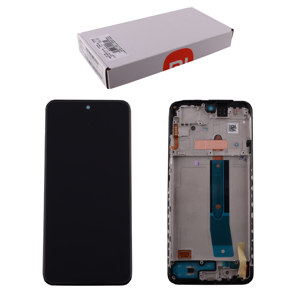 XIAOMI REDMI NOTE 11S 4G ΟΘΟΝΗ AMOLED + TOUCH SCREEN + LENS + FRAME 5600010K7S00 BLACK ORIGINAL SERVICE PACK
