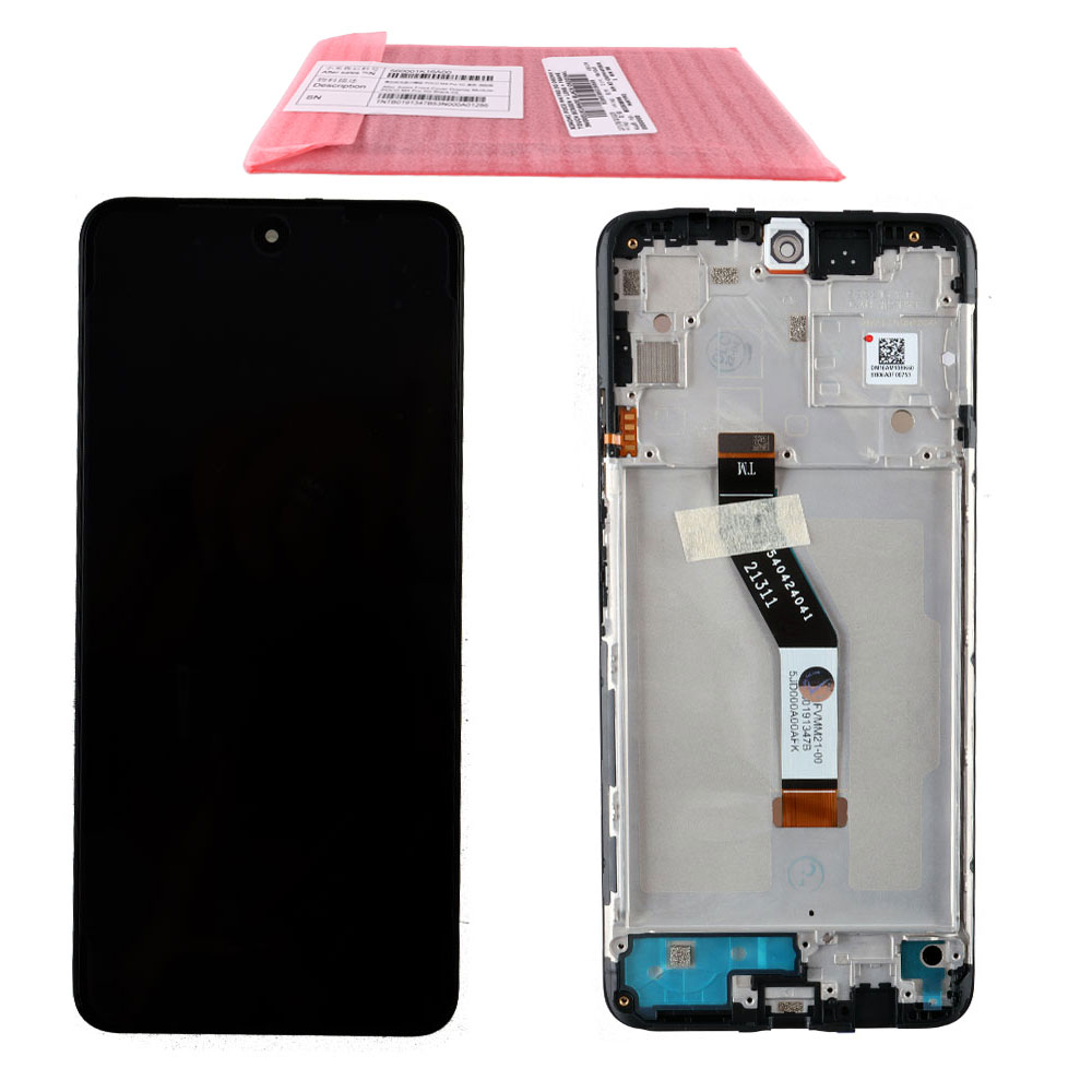 XIAOMI POCO M4 PRO 5G/REDMI NOTE 11S 5G ΟΘΟΝΗ + TOUCH SCREEN + LENS + FRAME 560006K16A00 BLACK ORIGINAL SERVICE PACK
