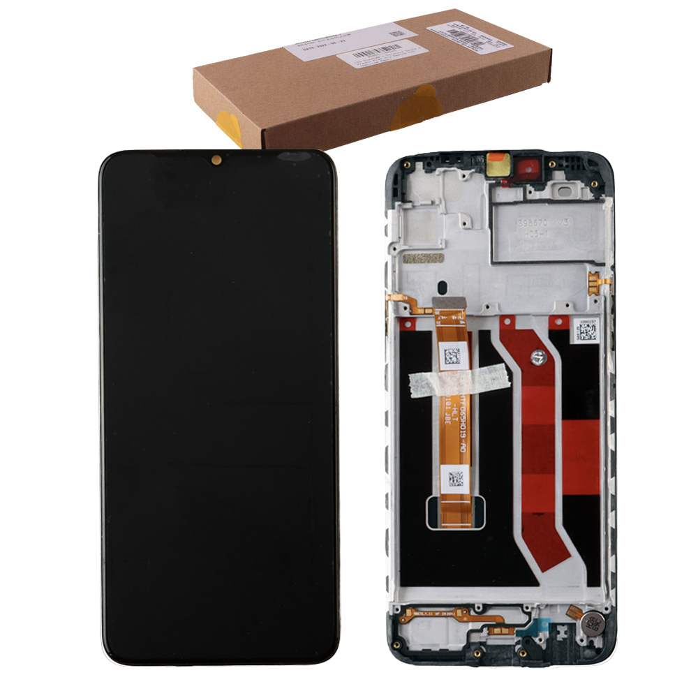 REALME C3/C3i/NARZO 10A ΟΘΟΝΗ IPS + TOUCH SCREEN + LENS + FRAME 4903487 BLACK ORIGINAL SERVICE PACK