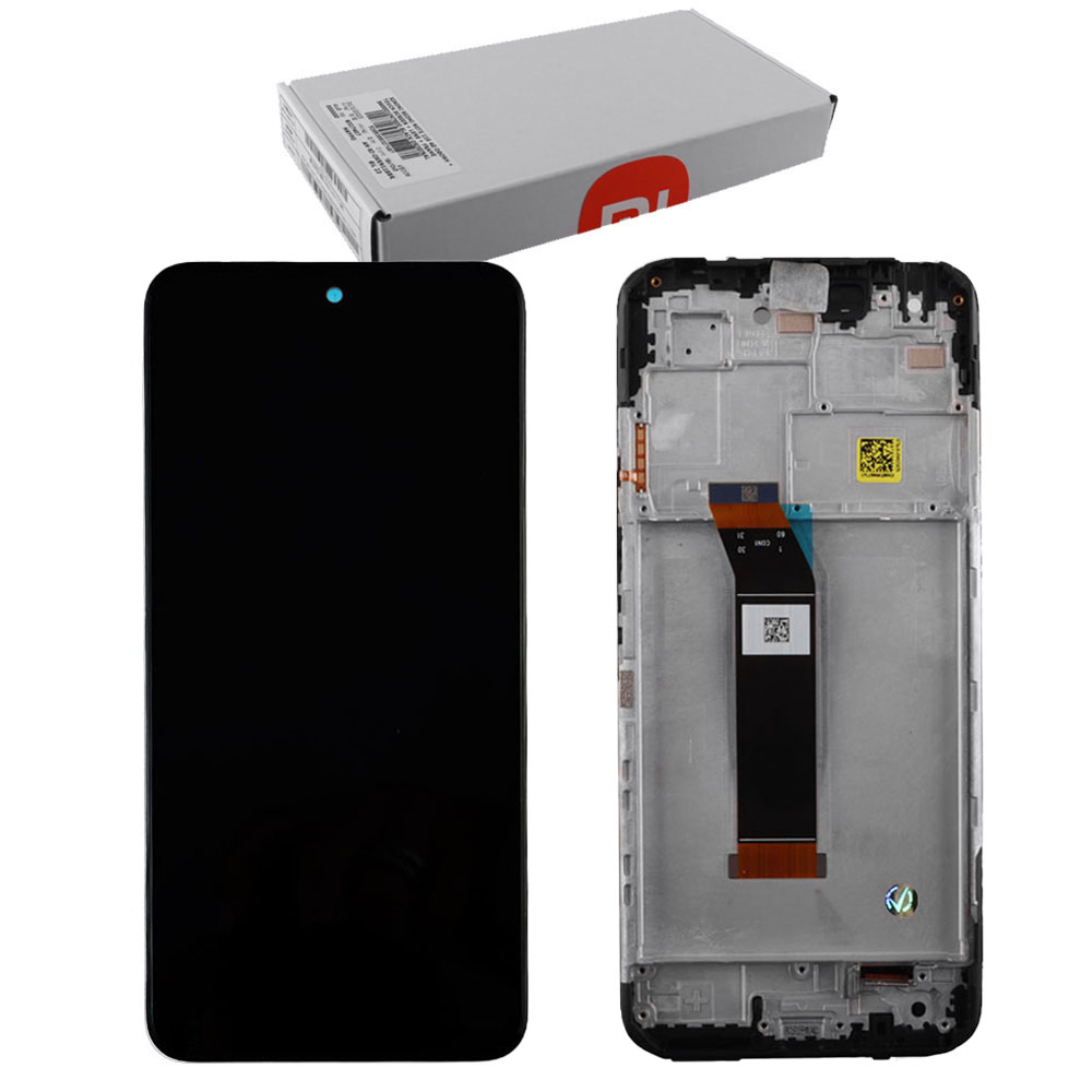 XIAOMI POCO M4 5G/M5 4G/REDMI 10 5G ΟΘΟΝΗ IPS + TOUCH SCREEN + LENS + FRAME 560001L19C00 BLACK ORIGINAL SERVICE PACK