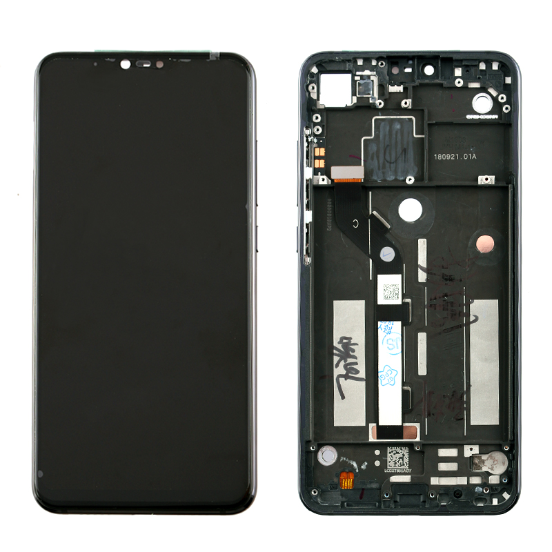 XIAOMI MI 8 LITE ΟΘΟΝΗ+TOUCH SCREEN+LENS+FRAME BLACK REF.OR