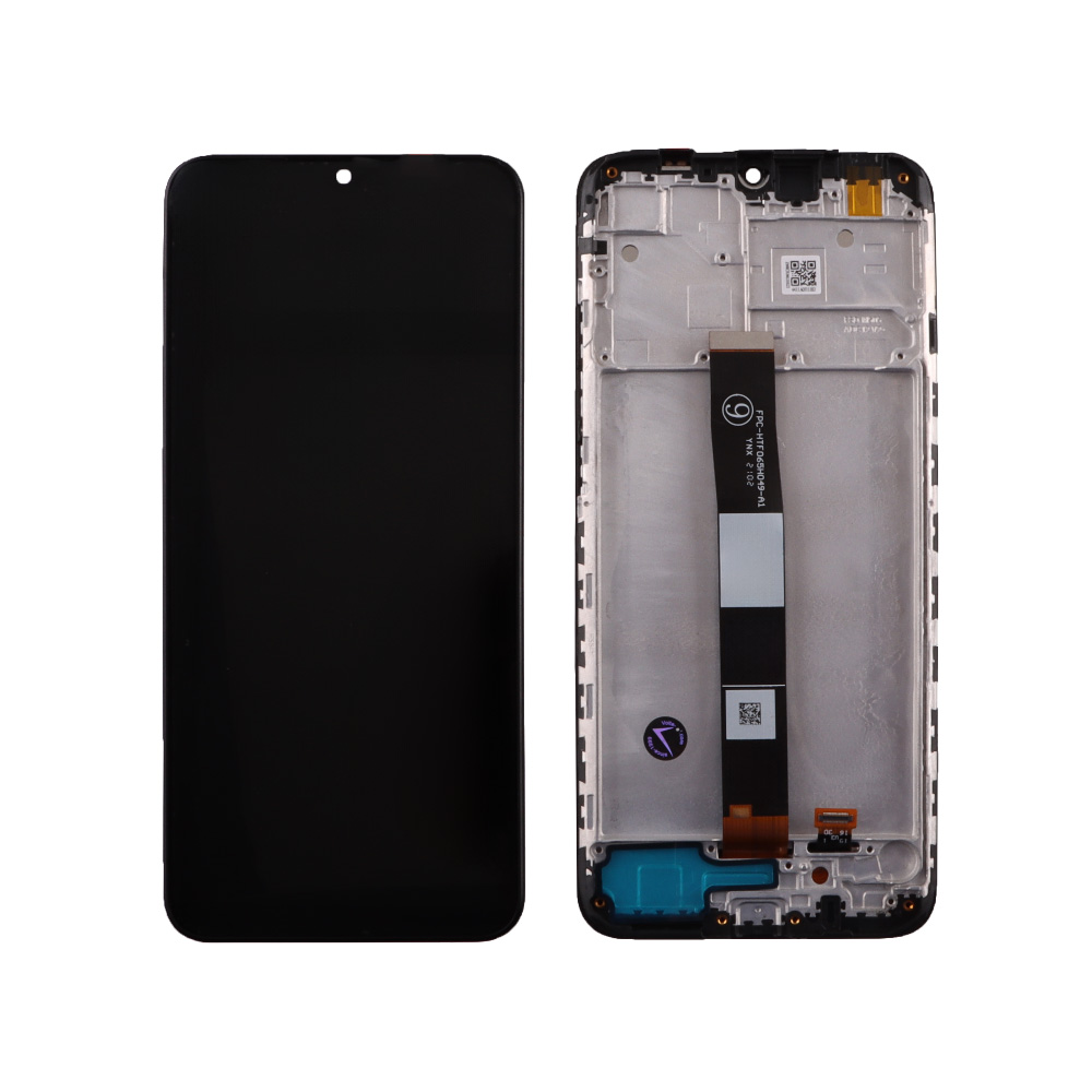 XIAOMI REDMI 10A ΟΘΟΝΗ + TOUCH SCREEN + LENS + FRAME BLACK 3P OR