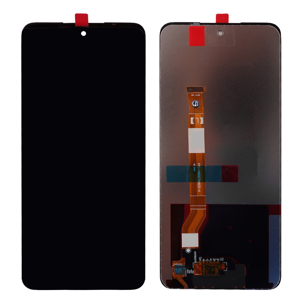 REALME 12 5G/12X 5G/NARZO 70X ΟΘΟΝΗ + TOUCH SCREEN + LENS BLACK 3P OR