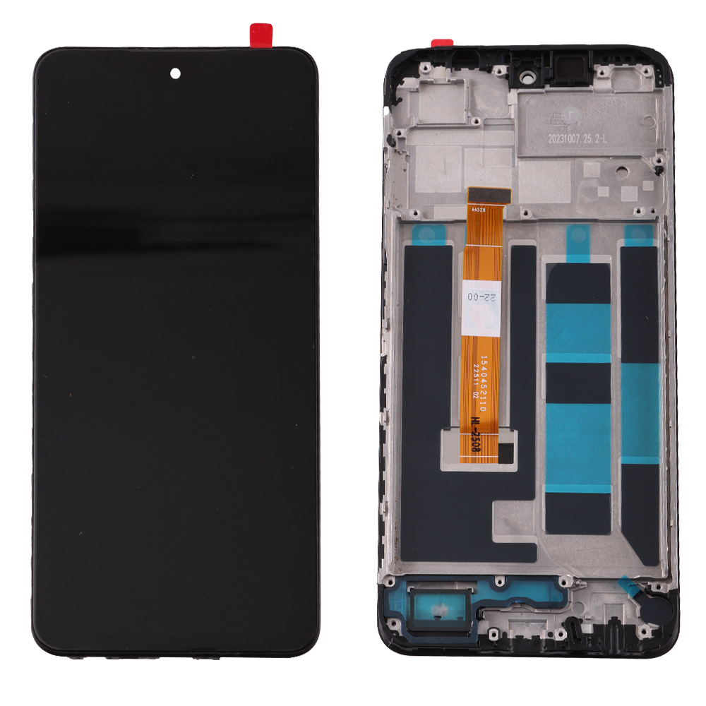REALME C55 ΟΘΟΝΗ + TOUCH SCREEN + LENS + FRAME BLACK REF. OR