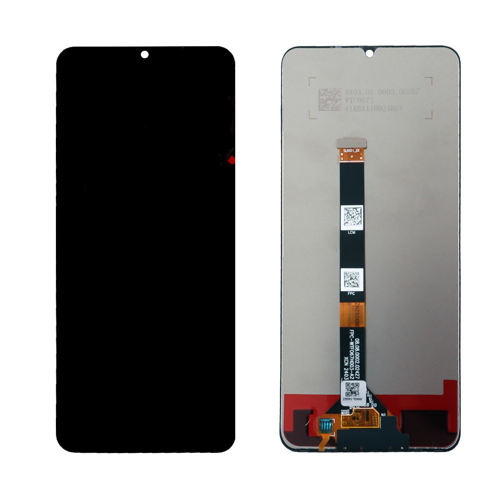 REALME C51/C53/NOTE 50 ΟΘΟΝΗ + TOUCH SCREEN + LENS BLACK 3P OR