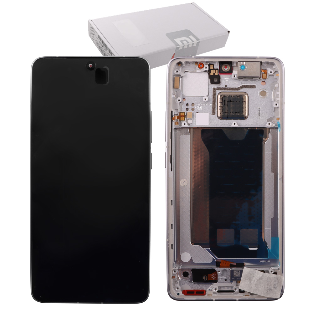 XIAOMI POCO F7 PRO 5G ΟΘΟΝΗ AMOLED + TOUCH SCREEN + LENS + FRAME 56002200O1100 SILVER ORIGINAL SERVICE PACK