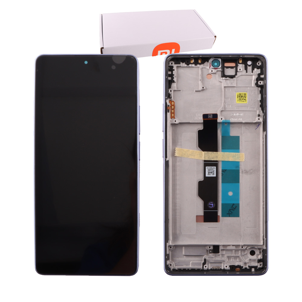 XIAOMI REDMI NOTE 13 PRO 4G/POCO M6 PRO 4G ΟΘΟΝΗ AMOLED+ TOUCH SCREEN + LENS + FRAME 56000200N600 PURPLE ORIGINAL SERVICE PACK