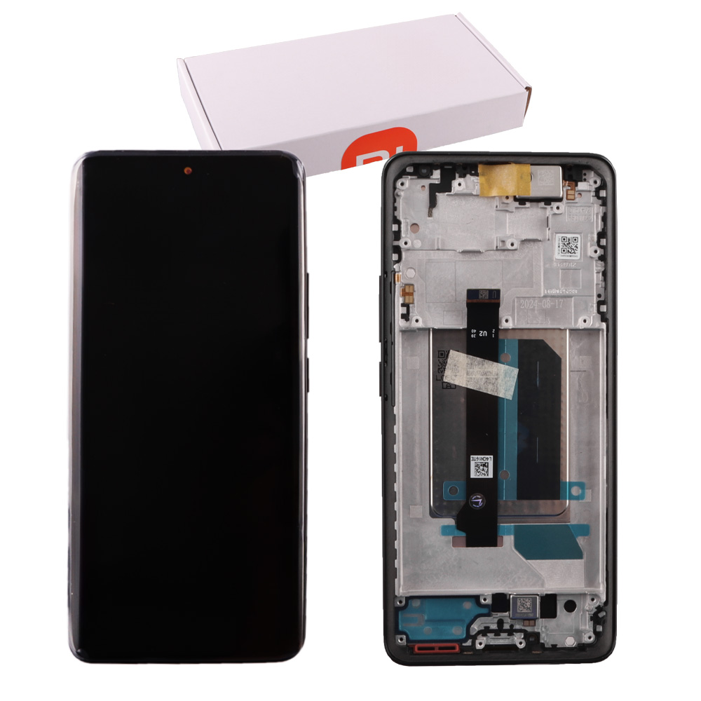 XIAOMI REDMI NOTE 14 PRO PLUS 5G ΟΘΟΝΗ AMOLED + TOUCH SCREEN + LENS + FRAME 5600190O16U00 BLACK ORIGINAL SERVICE PACK