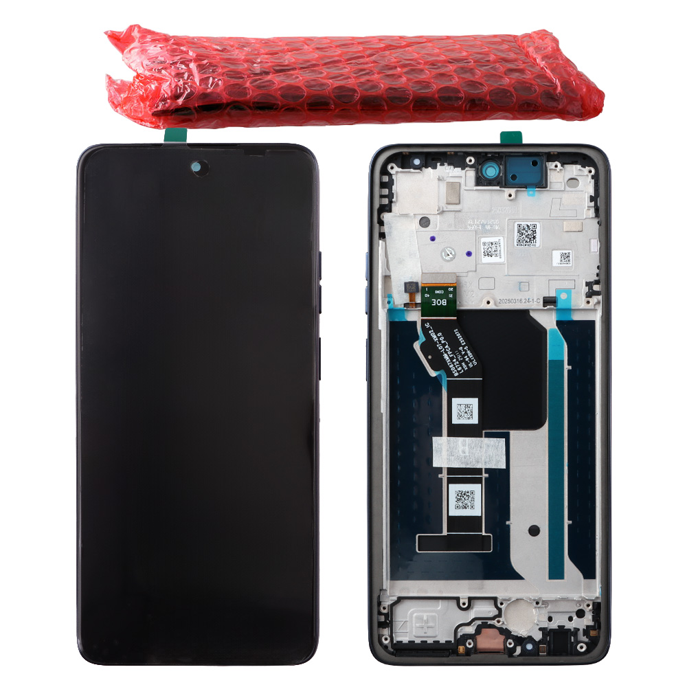MOTOROLA MOTO G56 ΟΘΟΝΗ IPS + TOUCH SCREEN + LENS + FRAME 5D68C30208 BLACK ORIGINAL SERVICE PACK