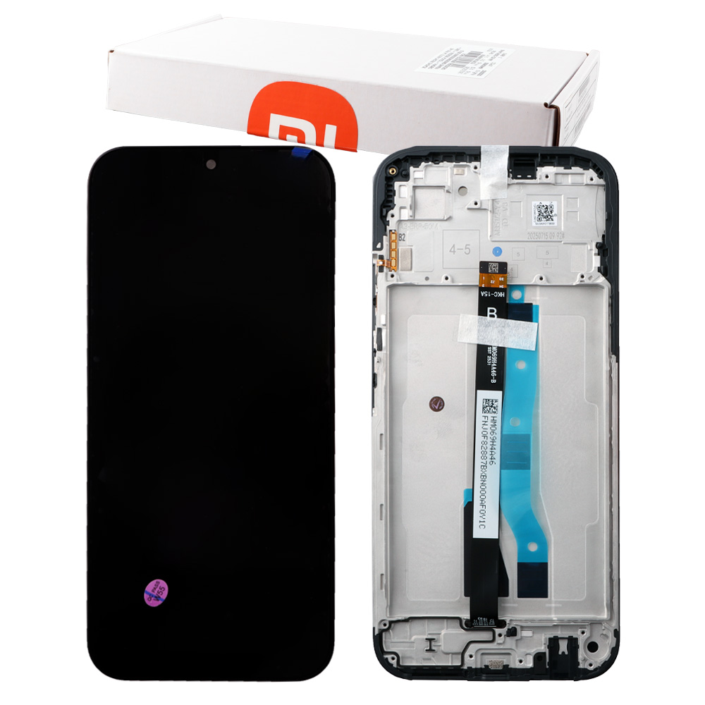 XIAOMI REDMI 15C 4G EURO VERSION ΟΘΟΝΗ IPS + TOUCH SCREEN + LENS + FRAME 560002P15AE00 BLACK ORIGINAL SERVICE PACK